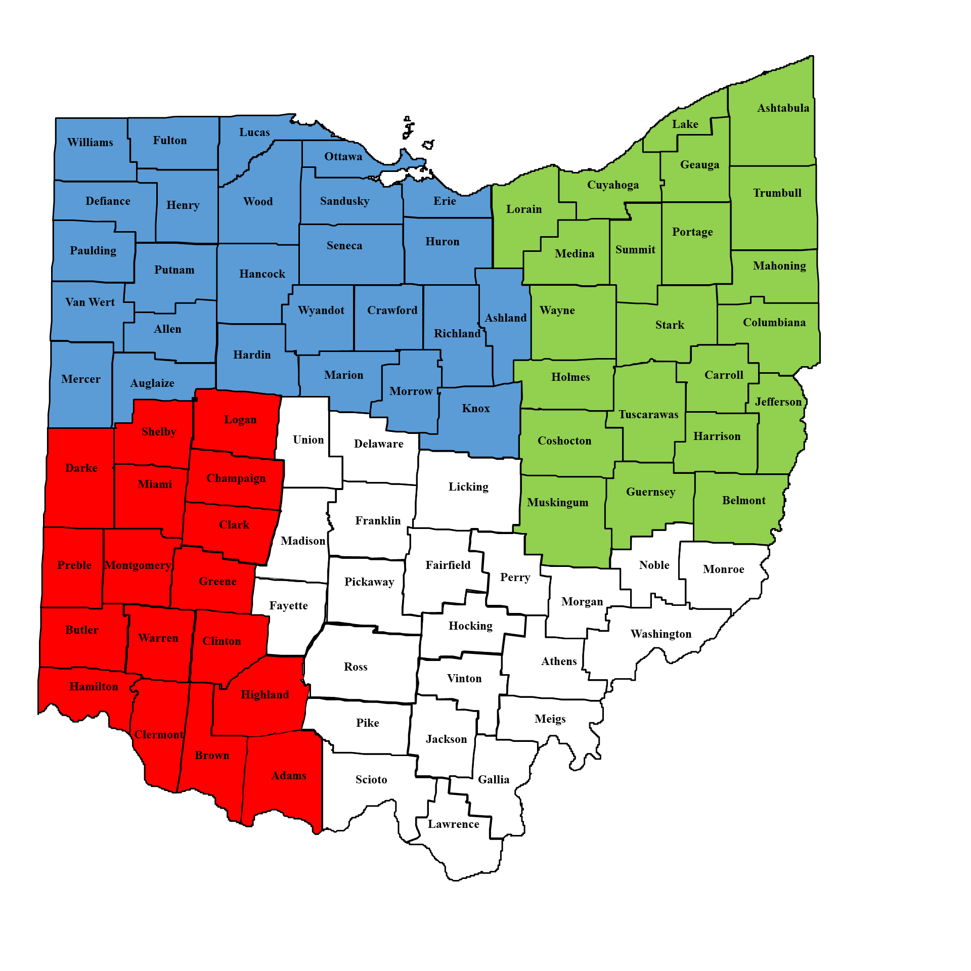 Map Of Ohio | Regions & Local Programs | Special Olympics Ohio